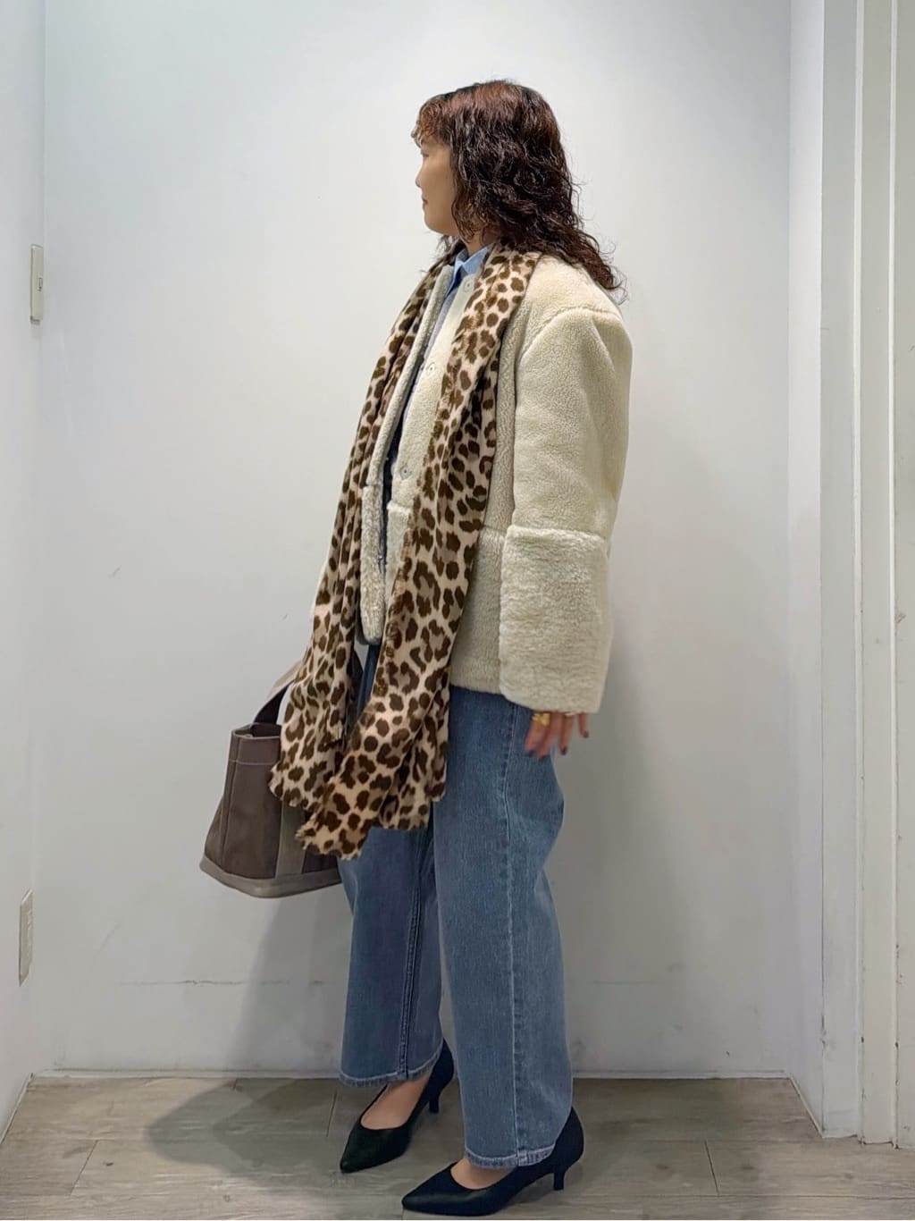 sumicaさんの「OPAQUE.CLIP｜襟付きロゴジャカードニット【洗濯機OK】」を使ったコーディネート