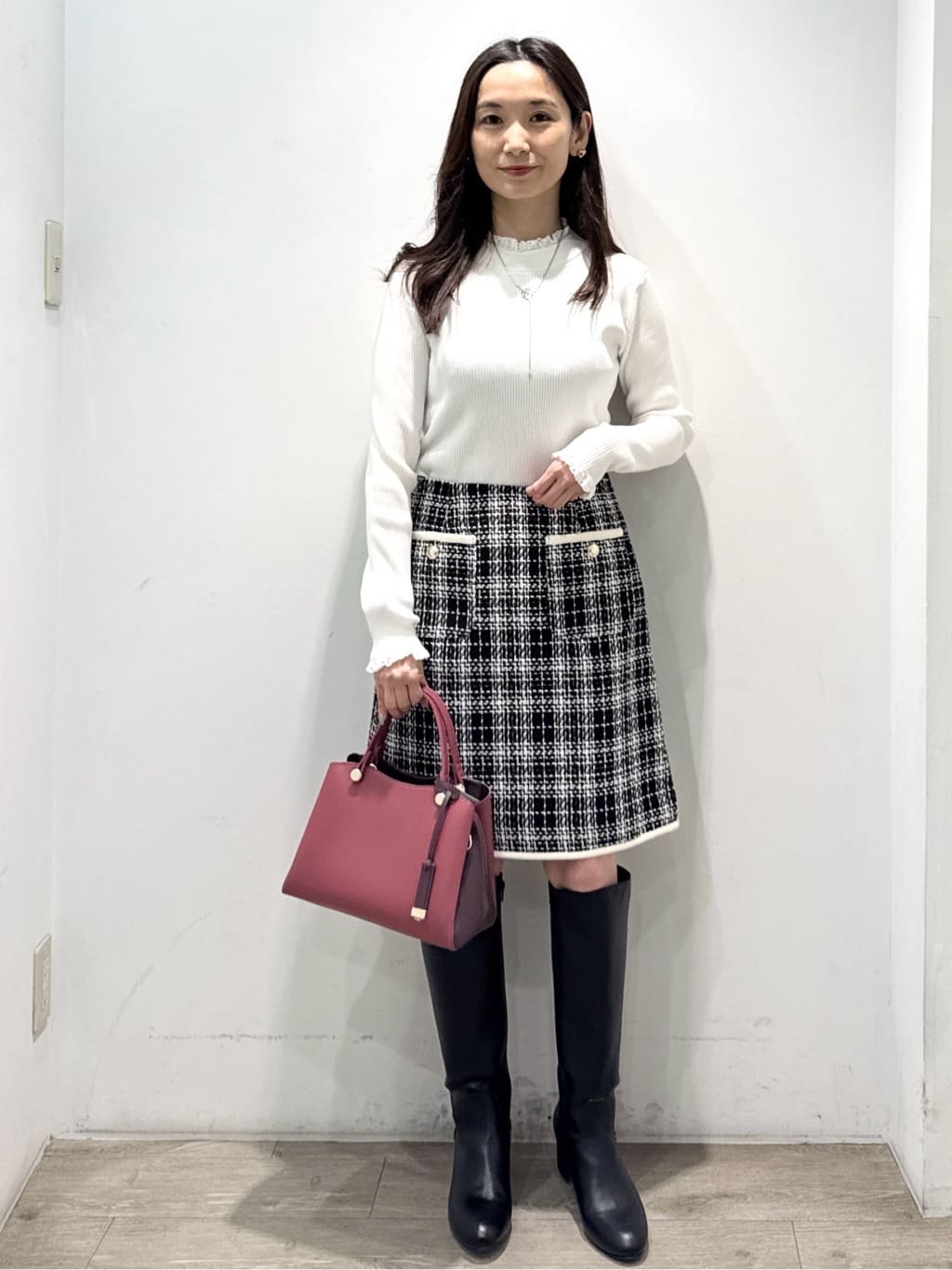 yuicciさんの「OPAQUE.CLIP｜メタル&times;フェイクパール Y字ラリエットネックレス」を使ったコーディネート