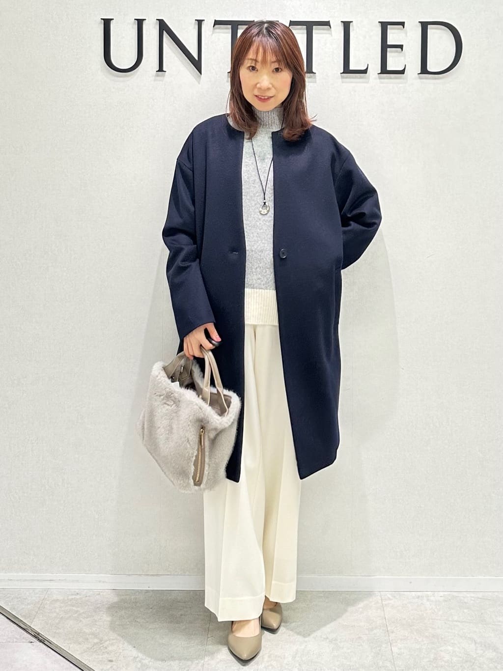 Miwaさんの「UNTITLED｜【8色展開/洗える】ウールカシミヤ ハイネックニット」を使ったコーディネート