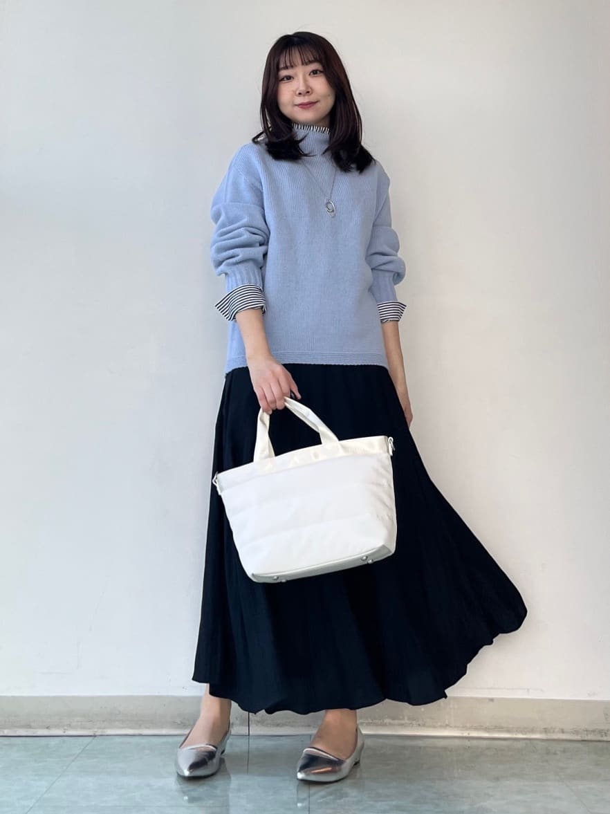 KAHOさんの「UNTITLED｜【洗える】スポンディッシュ ボトルネックニット」を使ったコーディネート
