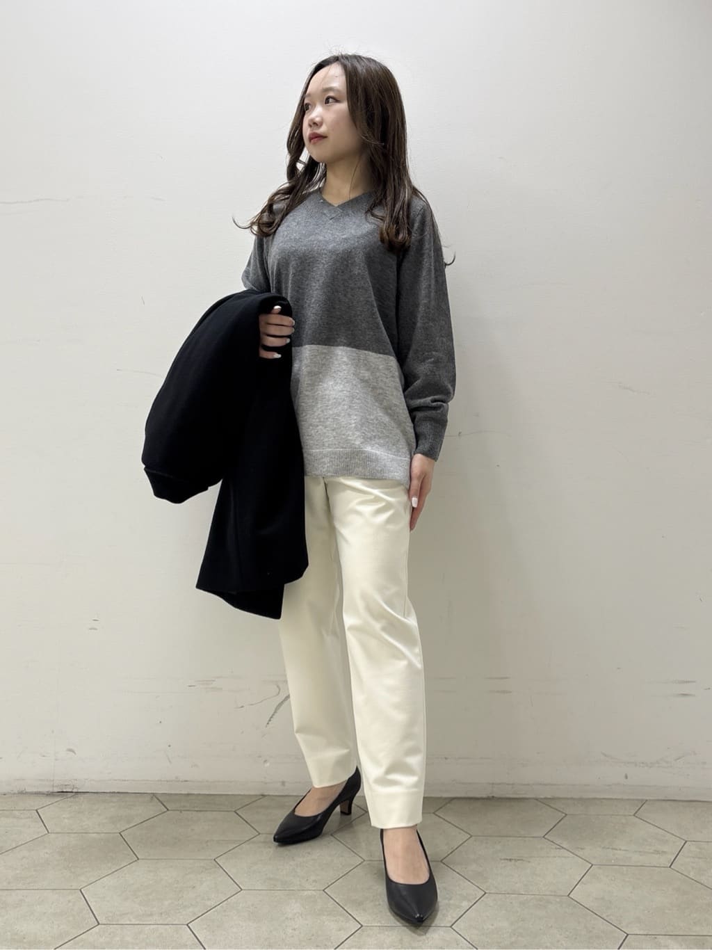 kahoさんの「INDIVI｜【名品コート／日本製】ウール100％チェスターコート」を使ったコーディネート