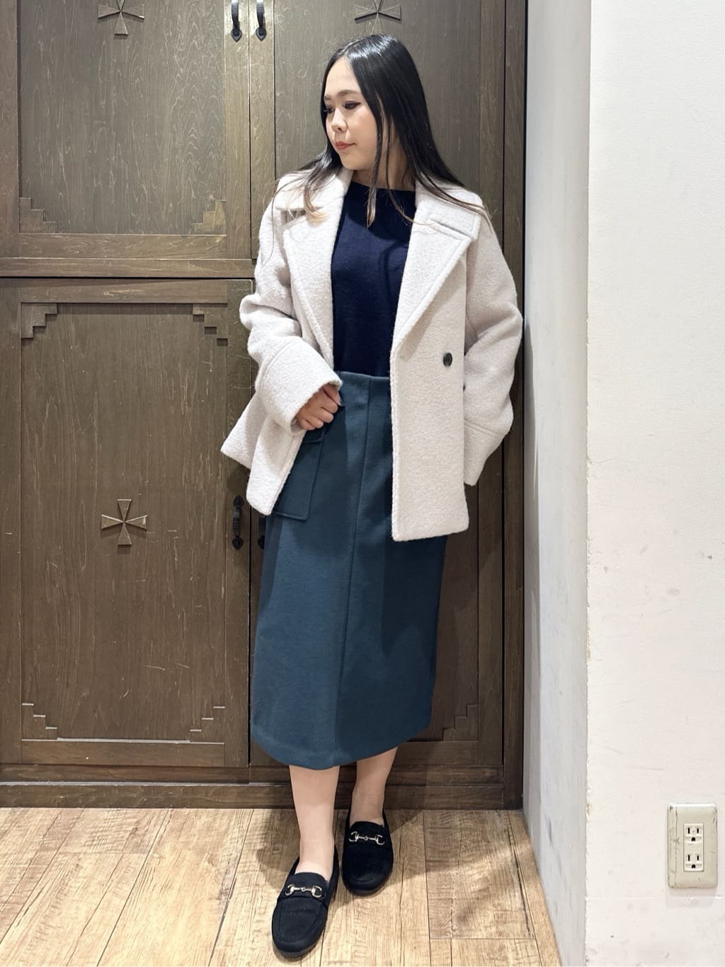 kanaさんの「index｜ブークレミドルコート【洗える】」を使ったコーディネート