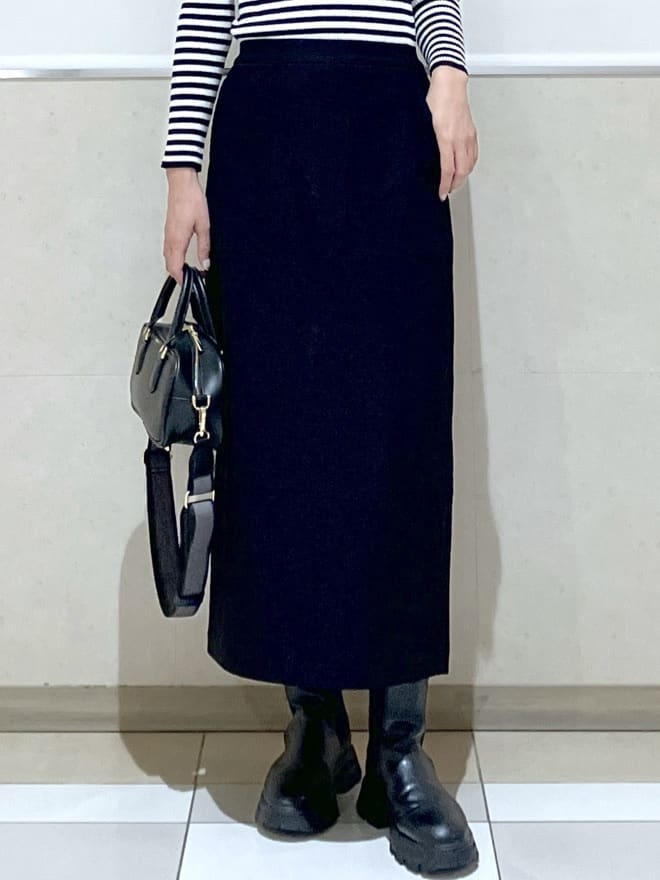 eriko さんの「Dessin｜【洗える】リブタートルネックニット」を使ったコーディネート