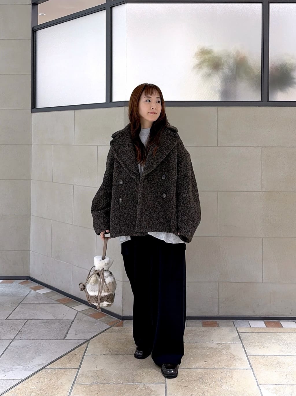 よねさんの「INDIVI｜【再入荷】ペプラムハイネックニット」を使ったコーディネート