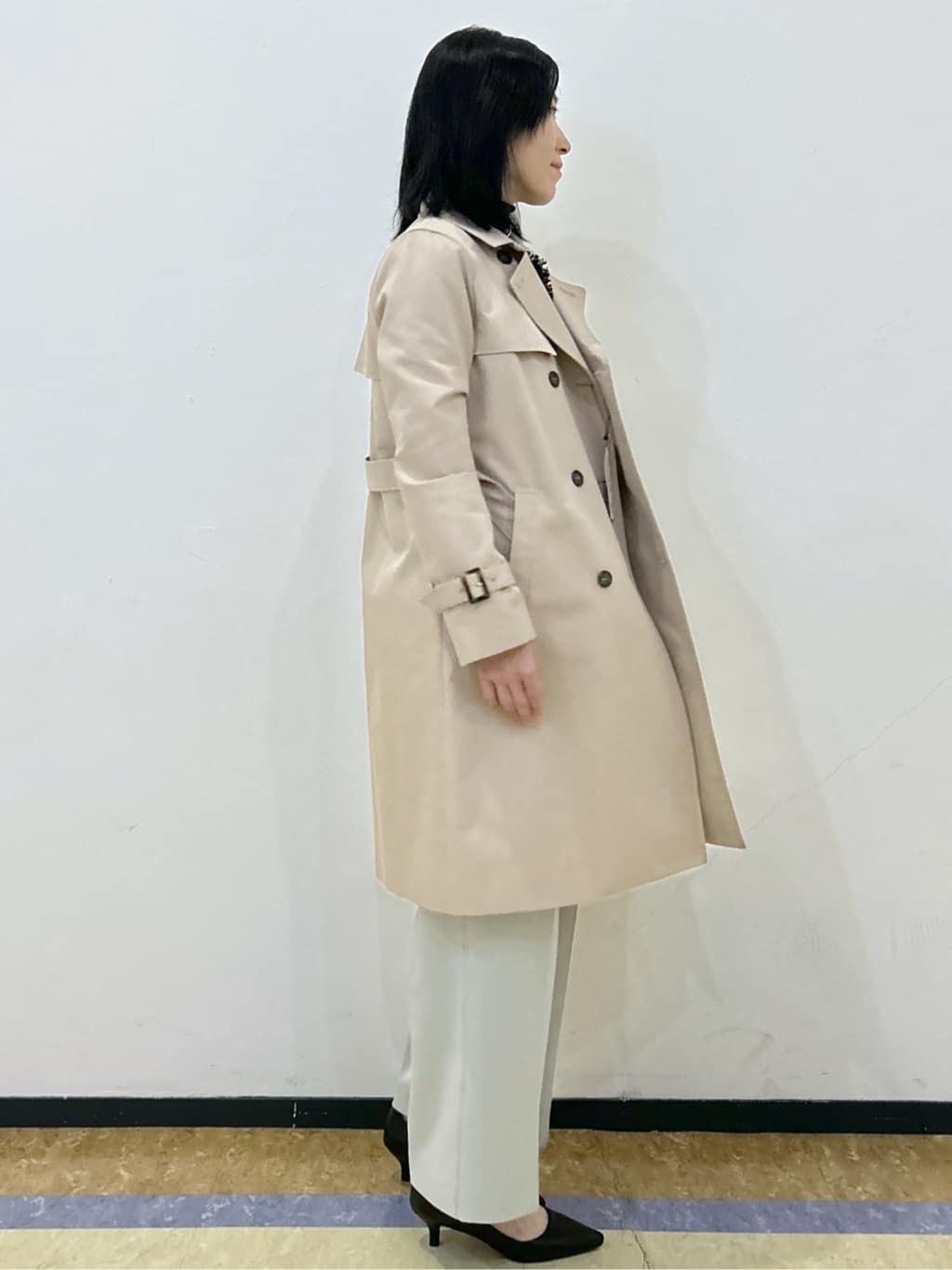 su.さんの「index｜【軽量／2WAY】台形ミドルトートバッグ」を使ったコーディネート