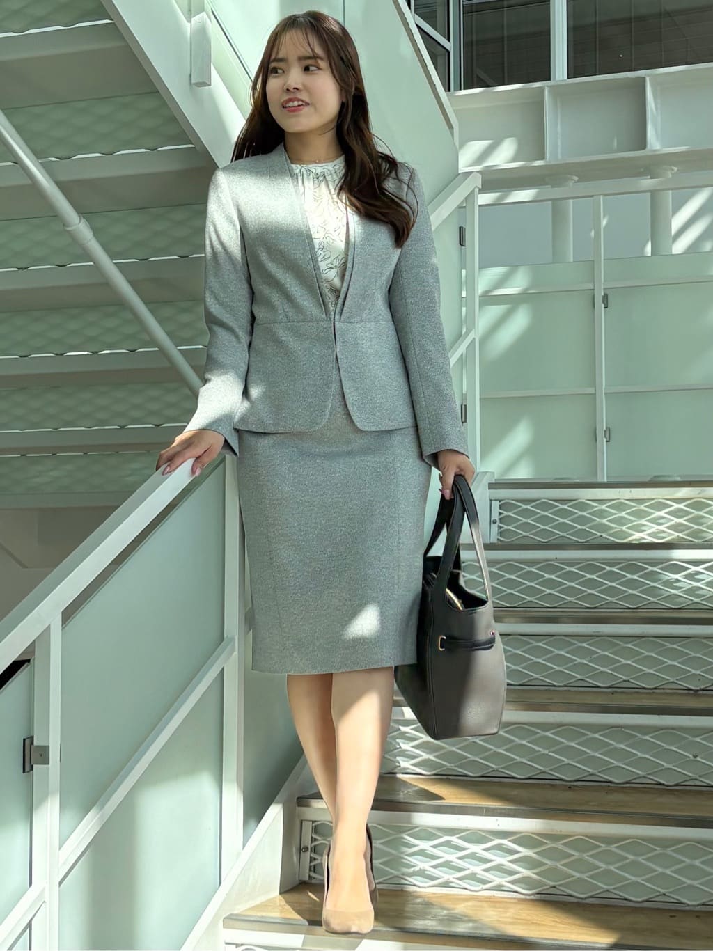 MISAKIさんの「COUP DE CHANCE｜【手洗い可／日本製／スーツ可】美シルエット カラーレスジャケット」を使ったコーディネート