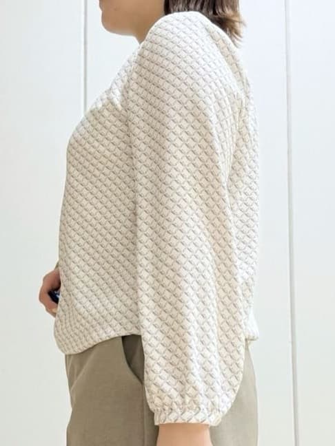 Rikoさんの「INDIVI｜【洗える／通勤／スーツ】メランジストレッチ ノーカラージャケット」を使ったコーディネート