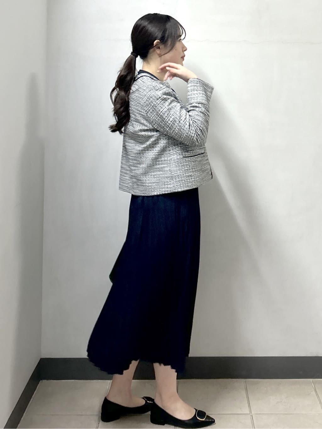 sayaさんの「OPAQUE.CLIP｜《通勤対応》 コットンツイードジャケット」を使ったコーディネート
