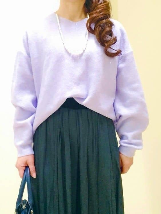花さんの「Reflect｜【SS-4Lサイズ／選べる6色】テーラードカラーロングウール混コート」を使ったコーディネート