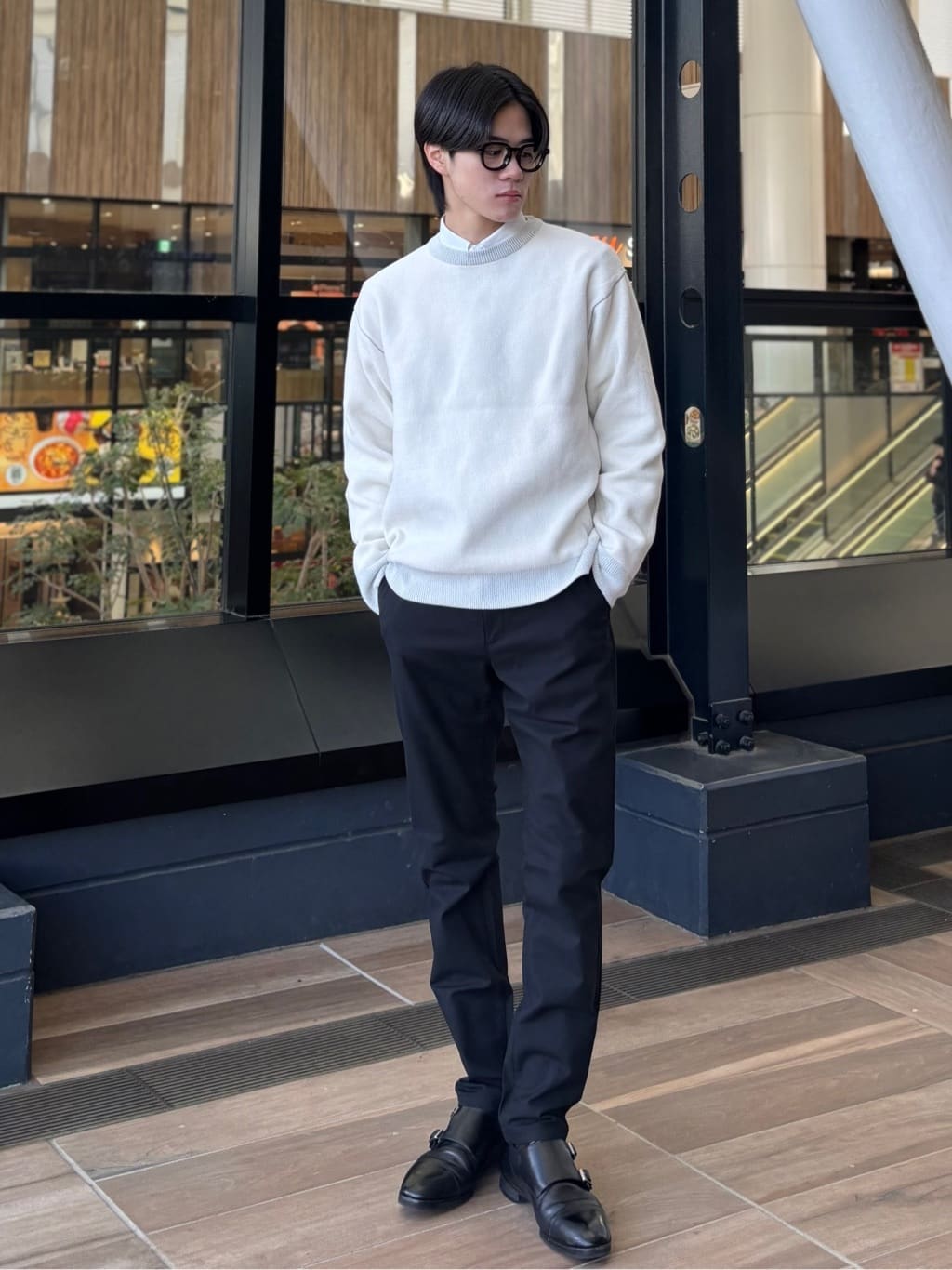 うらしーさんの「THE SHOP TK｜【大人の上品カジュアルを叶える】ハグするニット 洗濯機OK／6色展開」を使ったコーディネート