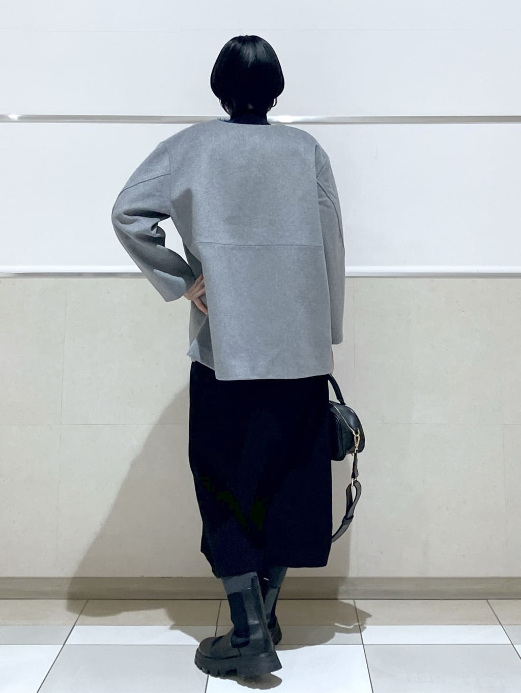 eriko さんの「Dessin｜ウール混クルーネックコート」を使ったコーディネート