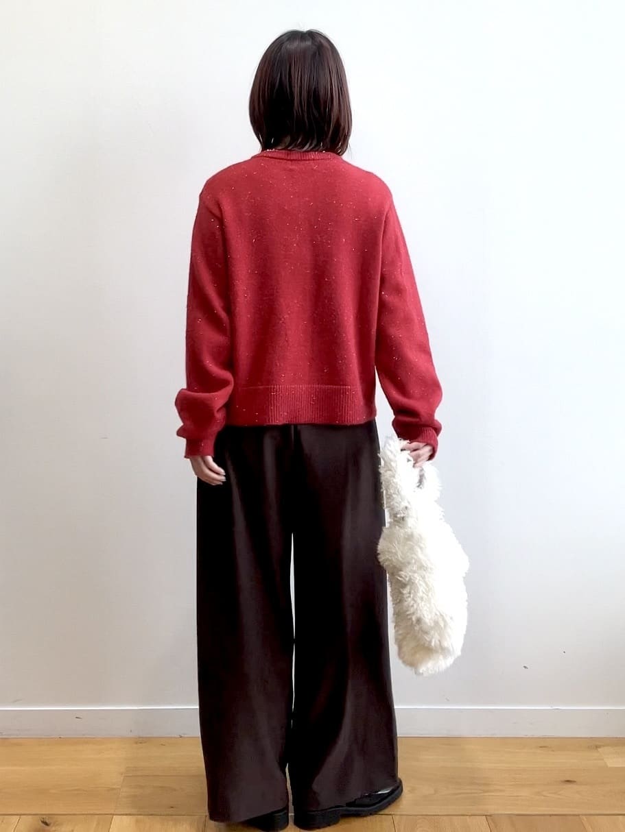RINAさんの「OPAQUE.CLIP｜金ボタンラメニットカーディガン【洗濯機OK】」を使ったコーディネート