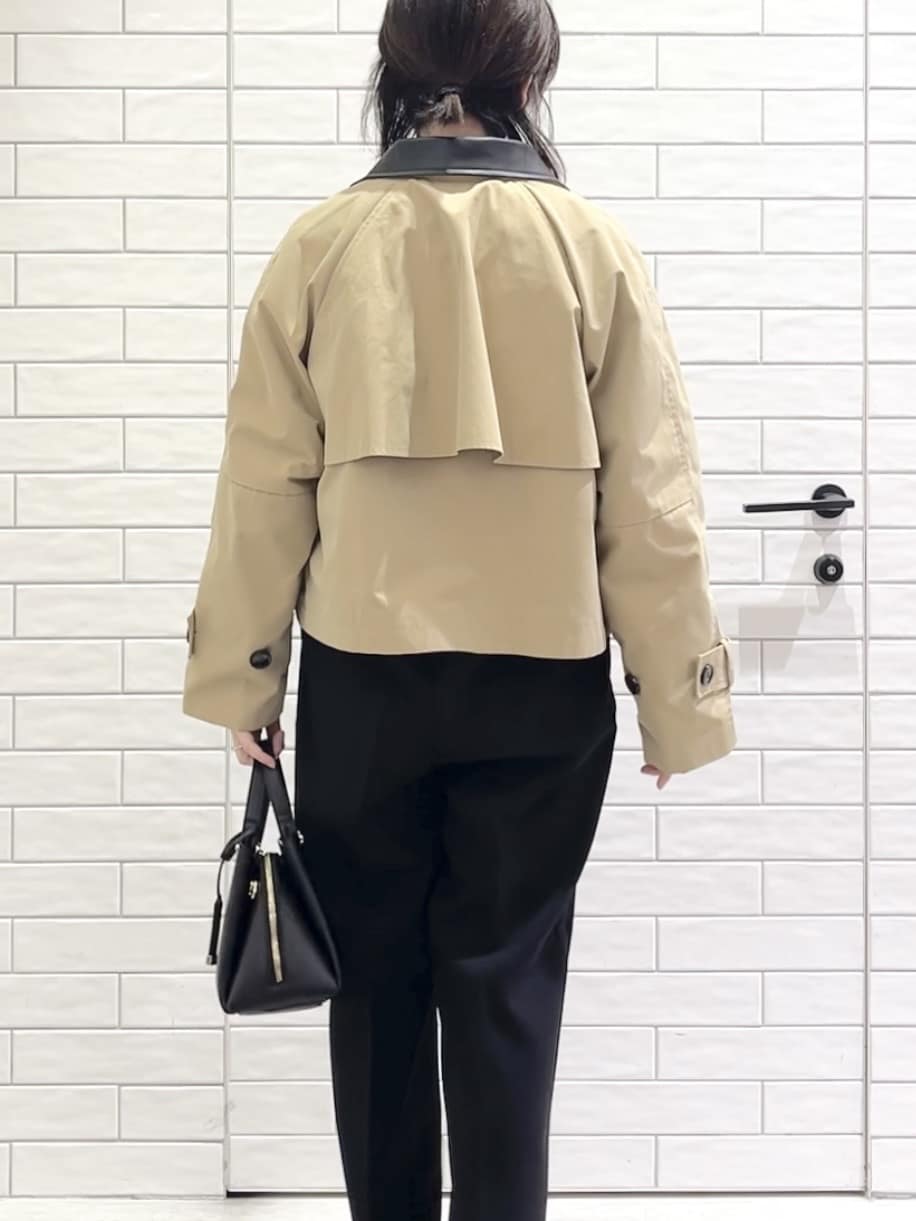 しおりさんの「OPAQUE.CLIP｜ショルダータックショートニット【洗濯機OK】」を使ったコーディネート