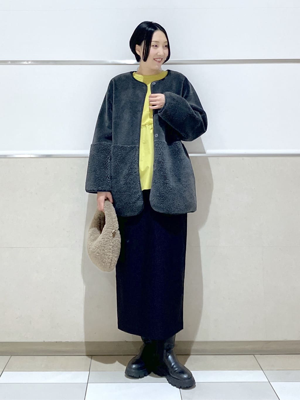 eriko さんの「Dessin｜【2WAY】フェイクムートンコート」を使ったコーディネート