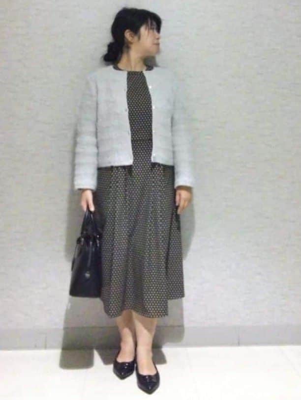 sakoさんの「Reflect｜【お食事会やお出かけに◎】ふんわりジャカード編みカーディガン」を使ったコーディネート
