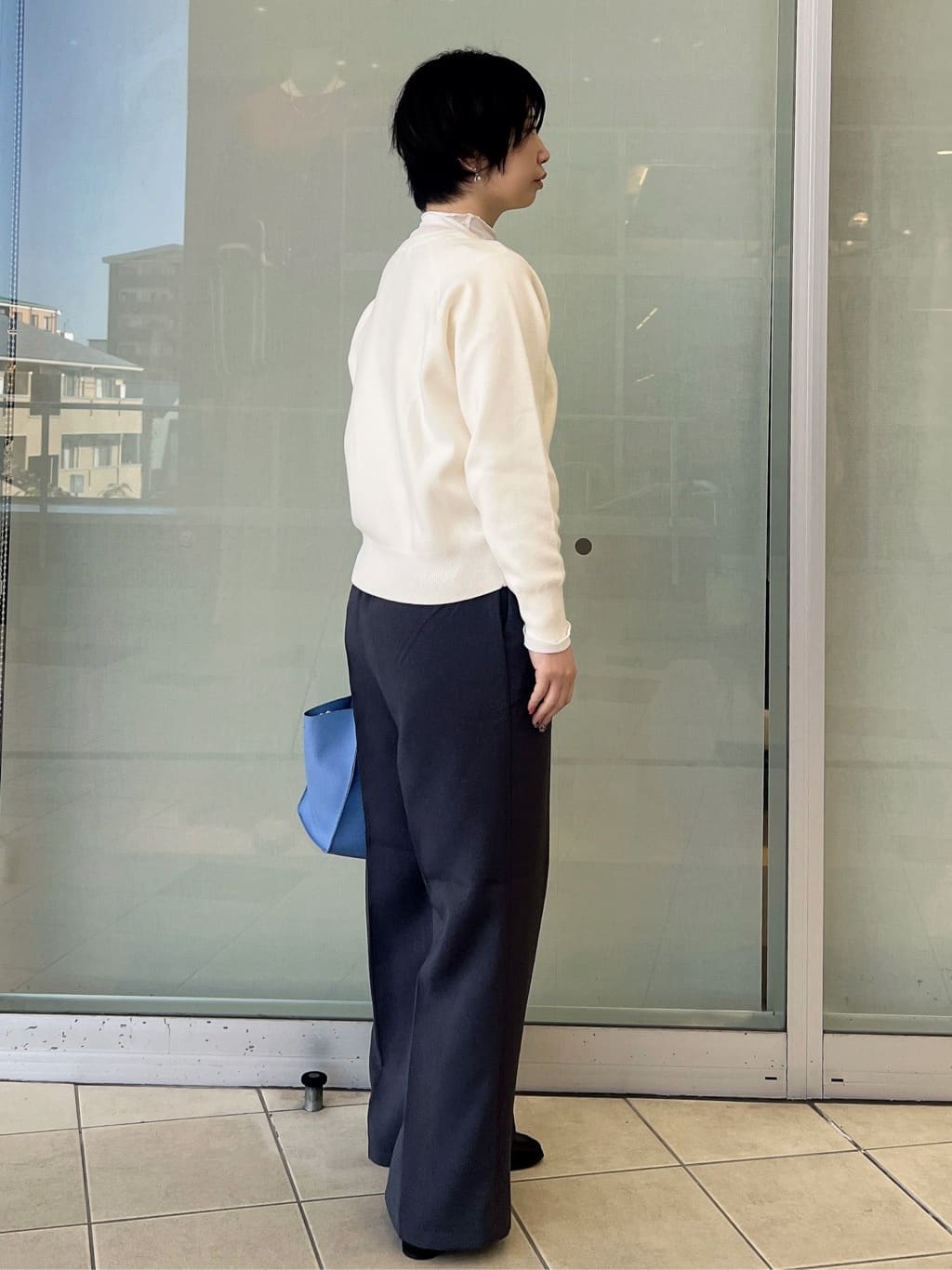 yo-koさんの「OPAQUE.CLIP｜スウェットライクニット【洗濯機OK】」を使ったコーディネート