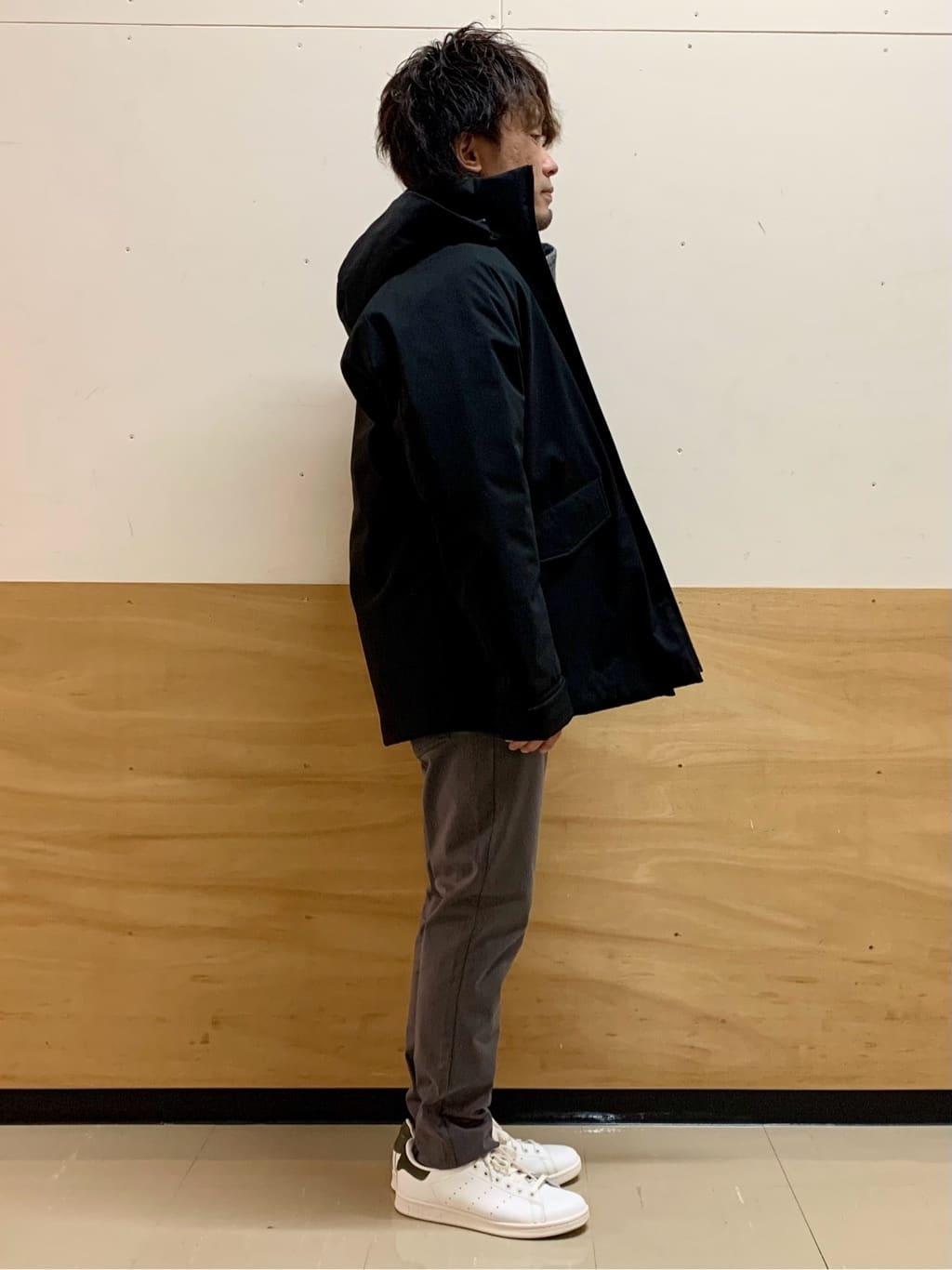 MATUさんの「THE SHOP TK｜【軽くて、暖かい】SORONA／ソロナ 中綿ブルゾン 防風/軽量/洗濯機OK/フード脱着可」を使ったコーディネート