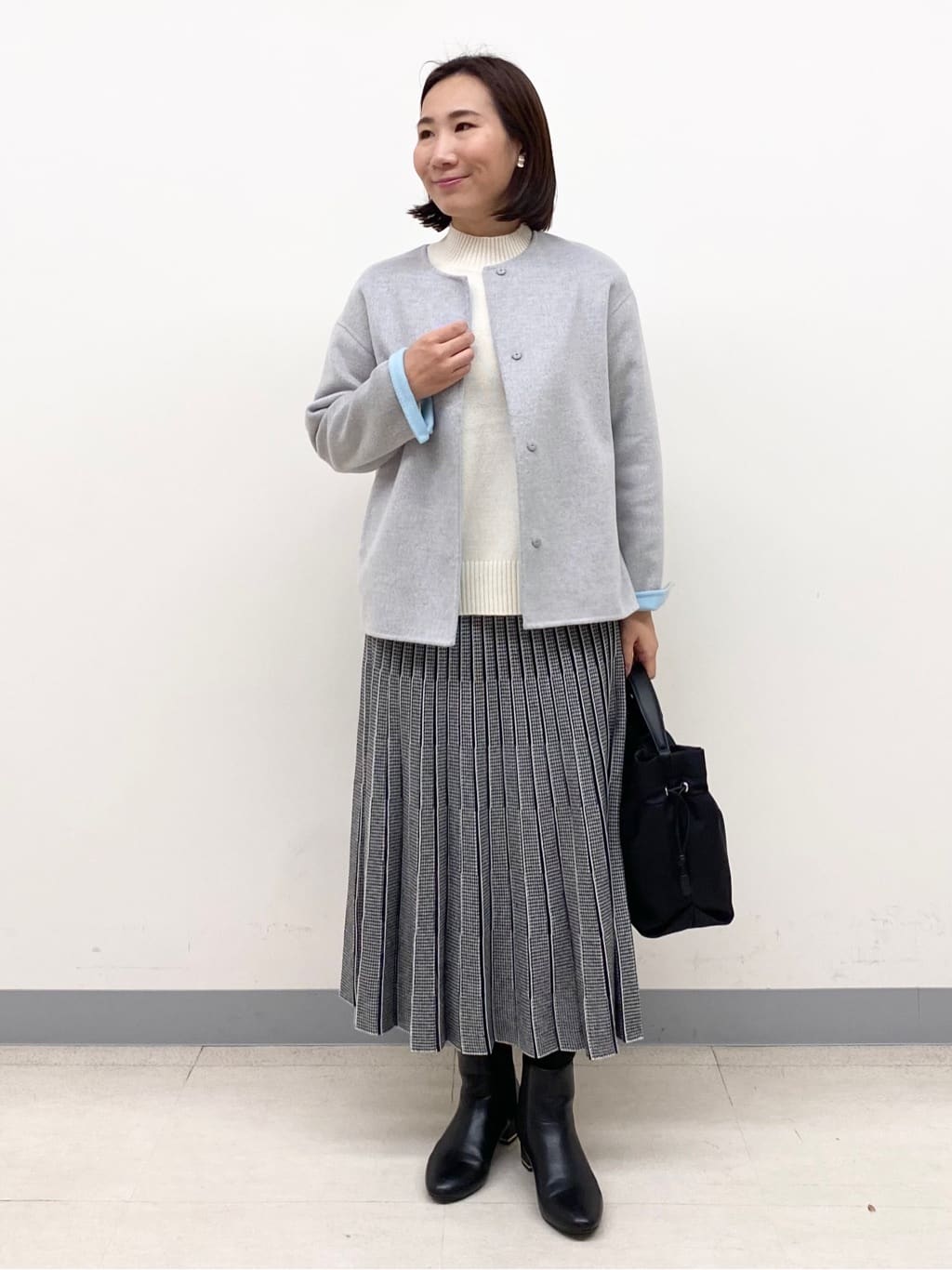 YUKARIさんの「INDIVI｜【名品コート／日本製】ウール100％チェスターコート」を使ったコーディネート
