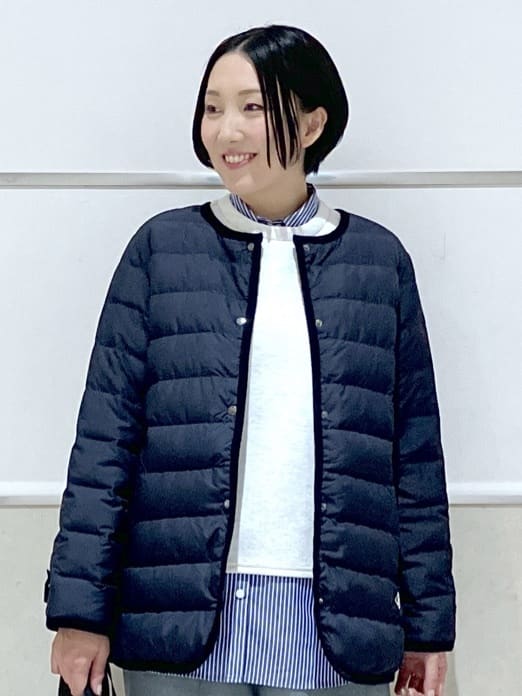 eriko さんの「Dessin｜【撥水・2WAY】ミュラーダウンコートミドル丈」を使ったコーディネート
