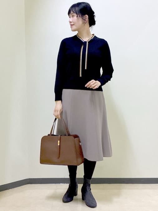  beni_gingerさんの「Reflect｜【SS-4Lサイズ／衿が顔に当たらない◎】スタンドネックミドルコート」を使ったコーディネート
