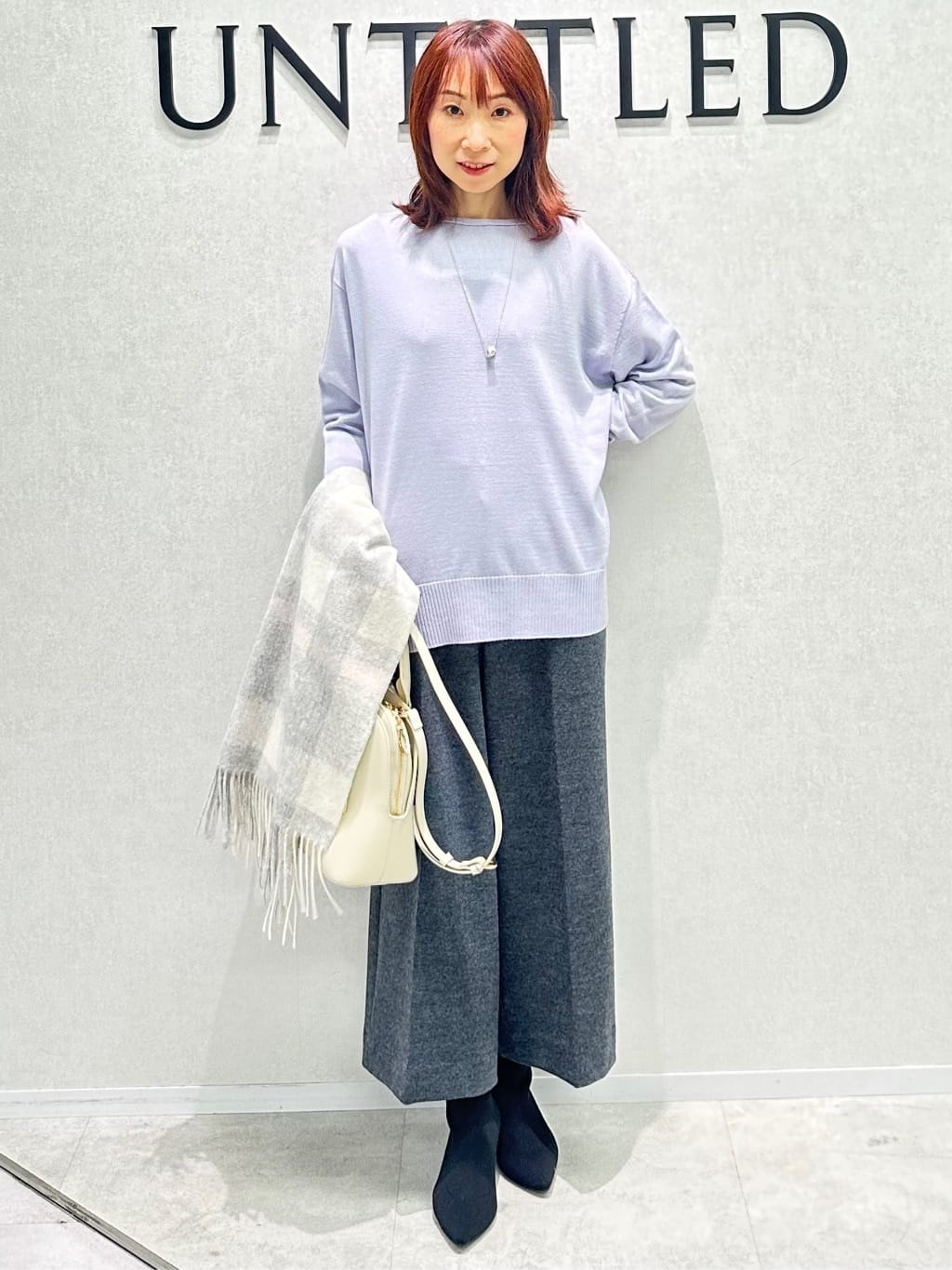 Miwaさんの「UNTITLED｜【8色展開/体型カバー】魅せるタイムレスニット」を使ったコーディネート