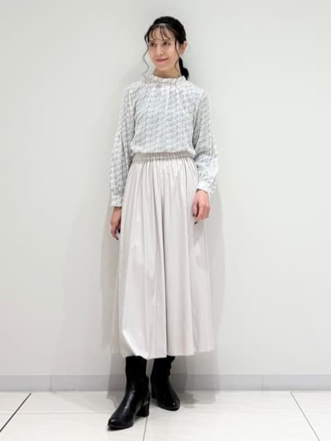kayoさんの「INDIVI｜【きれいめ／オフィス／イベント】フェザージャカードブラウス」を使ったコーディネート