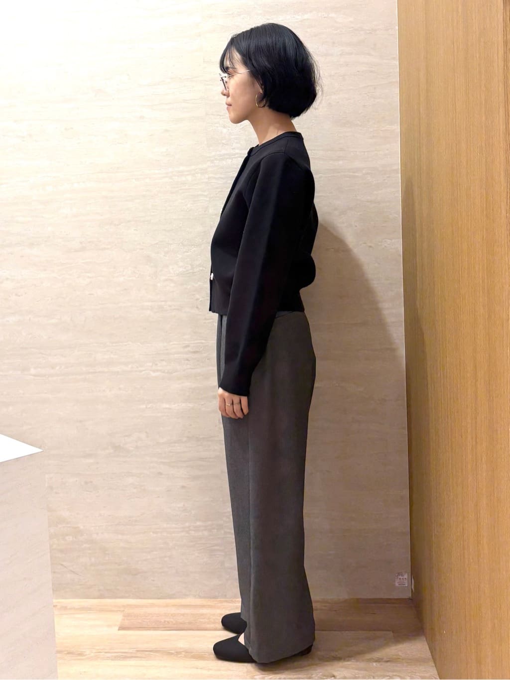 JIMAさんの「OPAQUE.CLIP｜メランジ カーヴィーパンツ【洗濯機OK】」を使ったコーディネート