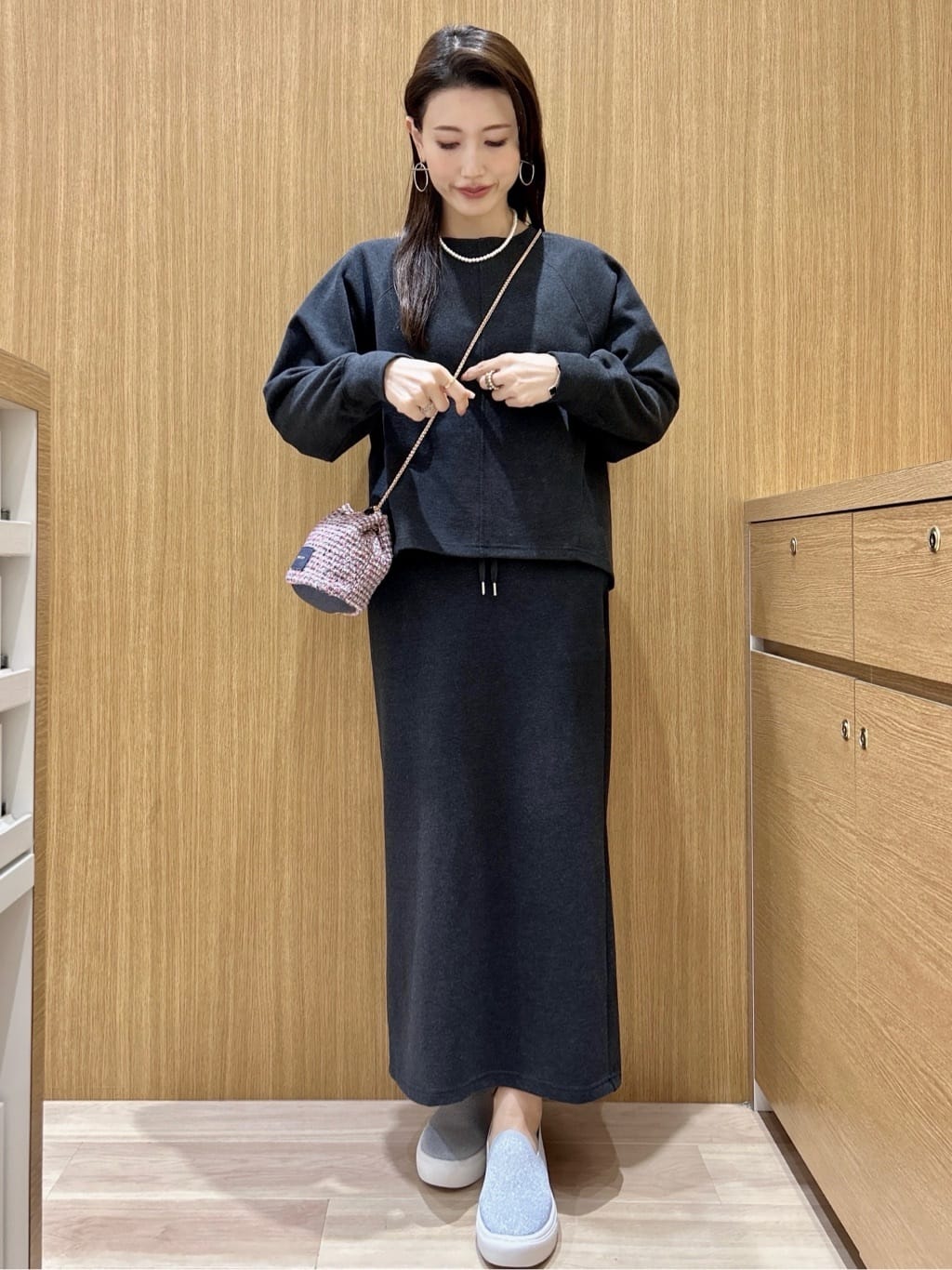 maiさんの「OPAQUE.CLIP｜フォルムデザイントップス／セットアップ対応【洗濯機OK】」を使ったコーディネート