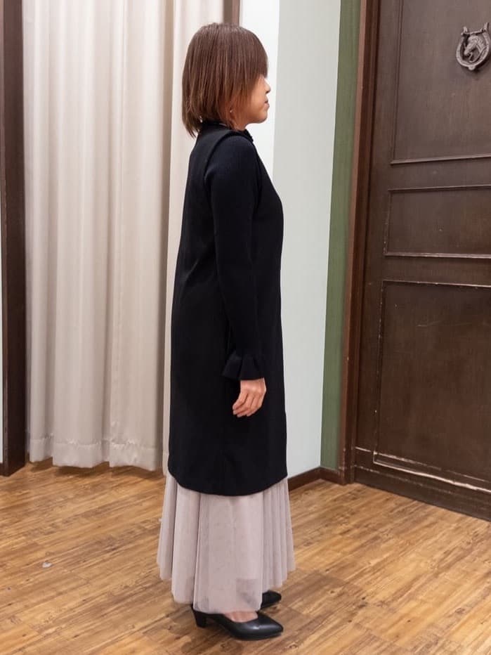 みかりん さんの「SHOO･LA･RUE｜【洗濯機可/セットアップ可/S-3L】きちんと楽に。カットジョーゼット ロングジレ」を使ったコーディネート