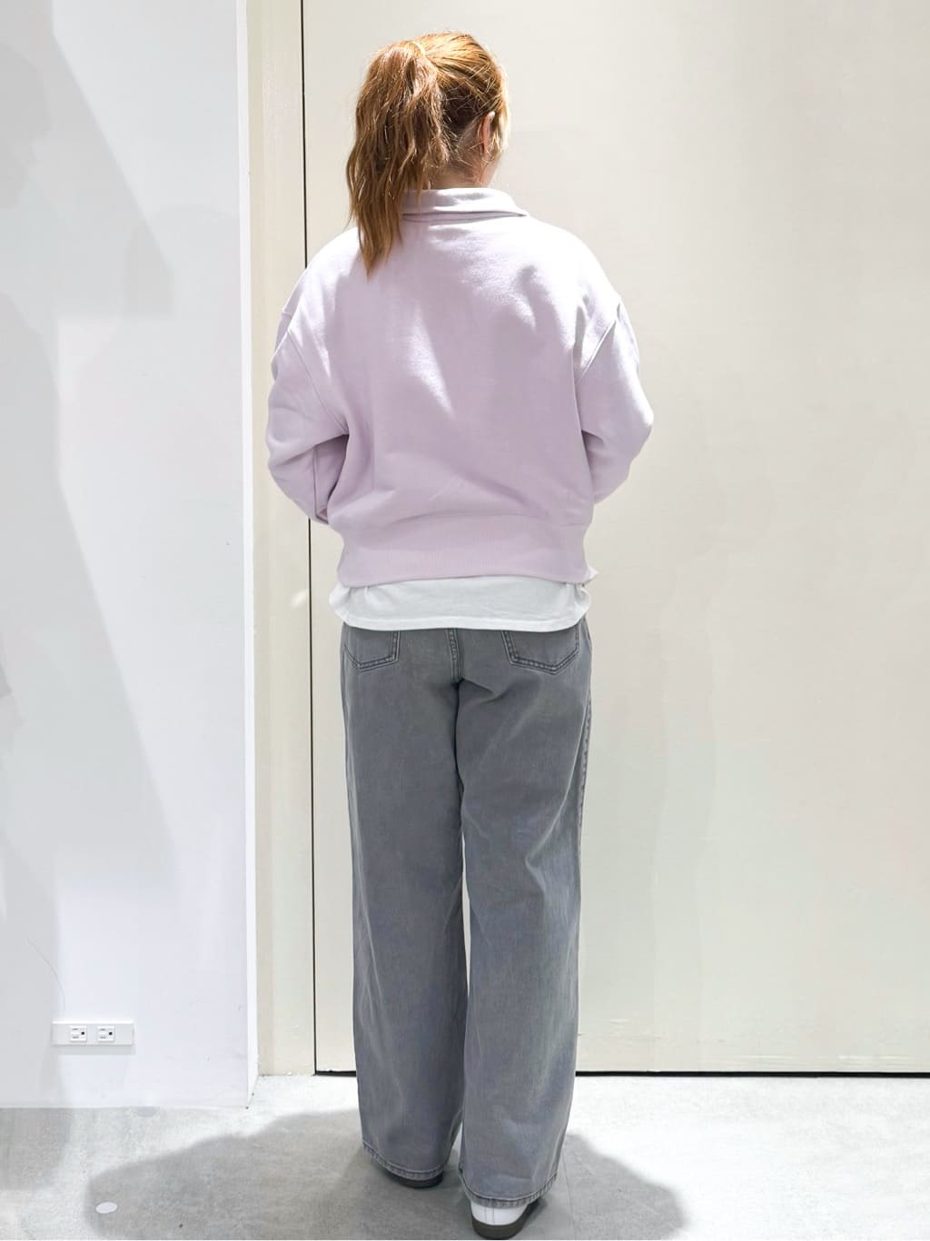 sayaさんの「OPAQUE.CLIP｜ハーフZIPロゴ刺繍裏毛【洗濯機OK】」を使ったコーディネート