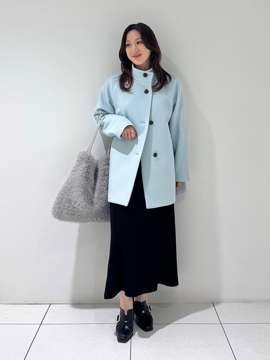 そんさんの「INDIVI｜【洗える／カシミヤ混】ボトルネック ドルマンスリーブニット」を使ったコーディネート