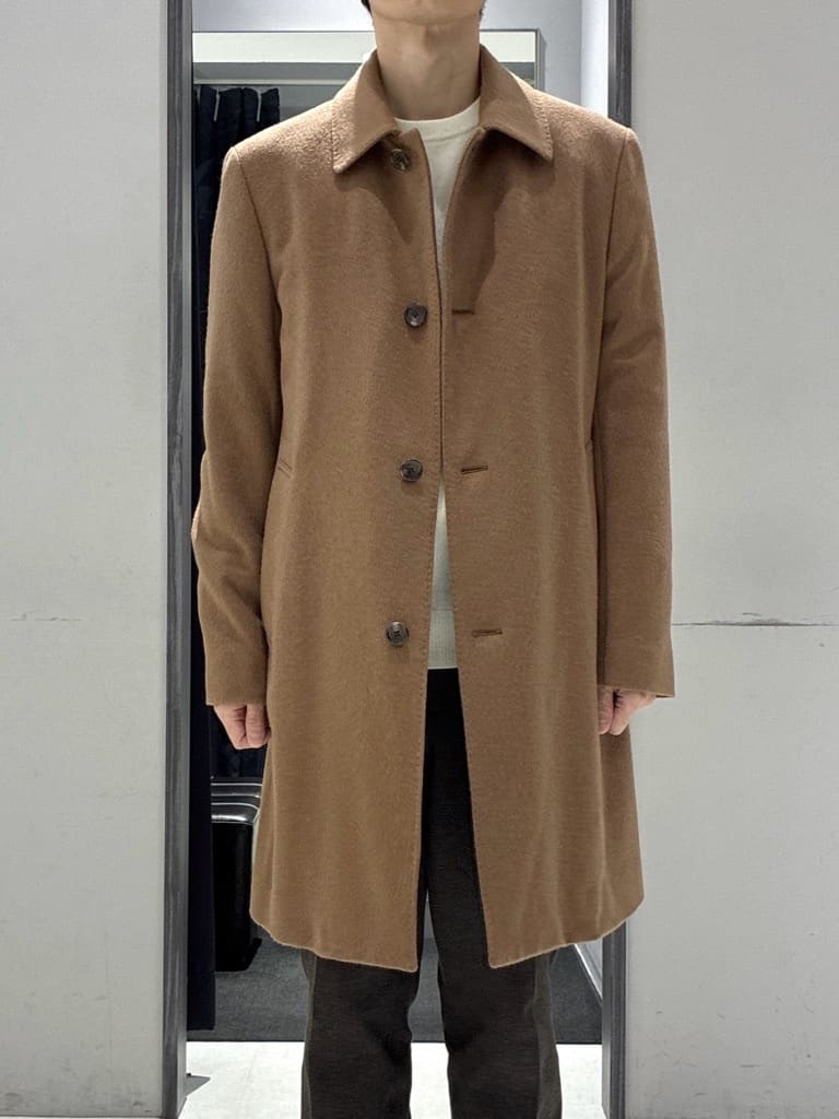 わいずみさんの「TAKEO KIKUCHI｜カシミヤブレンド ビーバー調ステンカラーコート」を使ったコーディネート