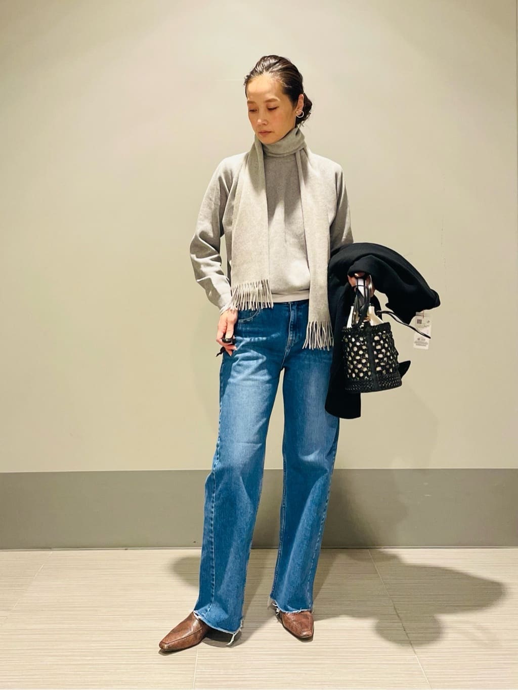 Annさんの「DRESSTERIOR｜ピュアカシミヤストール」を使ったコーディネート