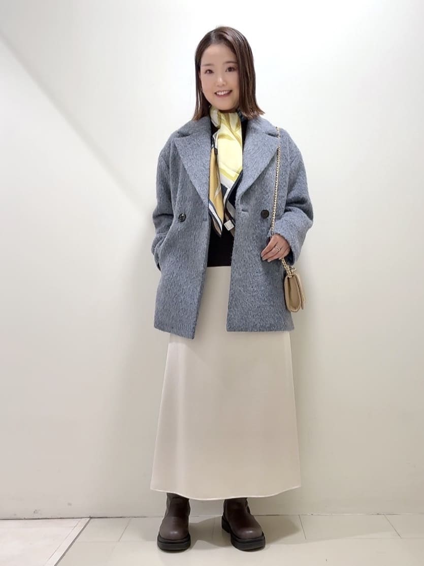 YUIさんの「UNTITLED｜【エレガントジャケット/アウター】イタリアンシャギーPコート」を使ったコーディネート