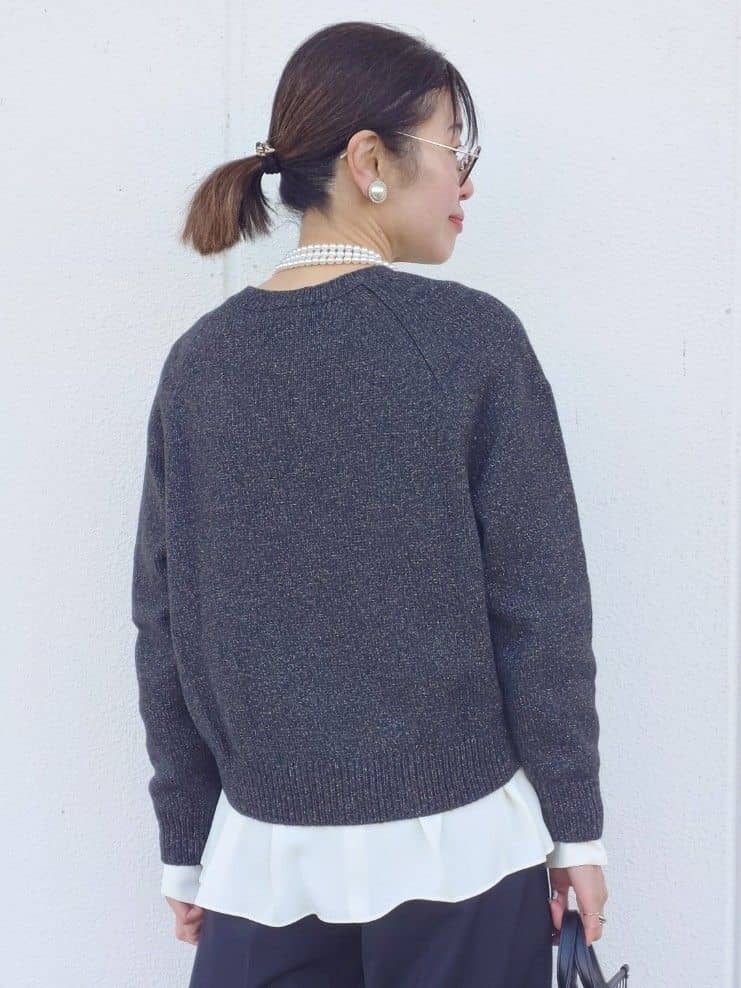 MUTSUKOさんの「UNTITLED｜【洗える/重ね着/フォーマル】レイヤード ペプラムブラウス」を使ったコーディネート