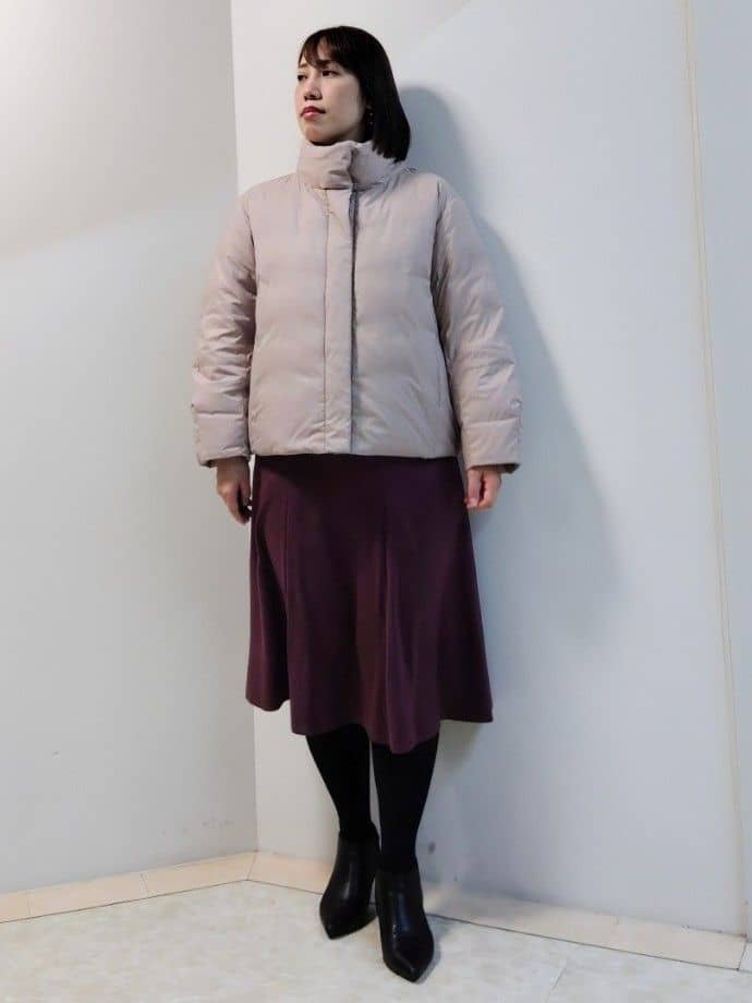 エリさんの「Reflect｜【すっきりシルエット】ショート丈ダウンコート」を使ったコーディネート