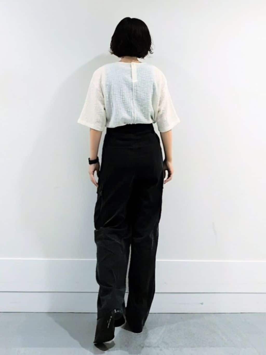 ミズタさんの「UNTITLED｜【五分袖/ジャージトップス】スラブカールマイヤープルオーバー」を使ったコーディネート