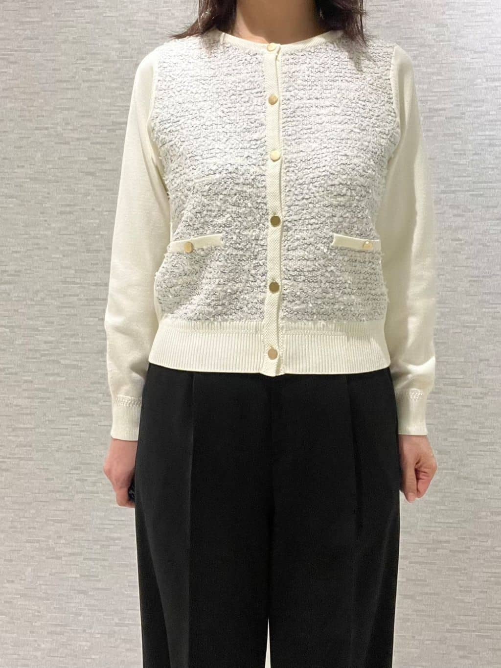 marikoさんの「Reflect｜【SS-4Lサイズ／通勤／セットアップ可】ノーカラージャケット」を使ったコーディネート