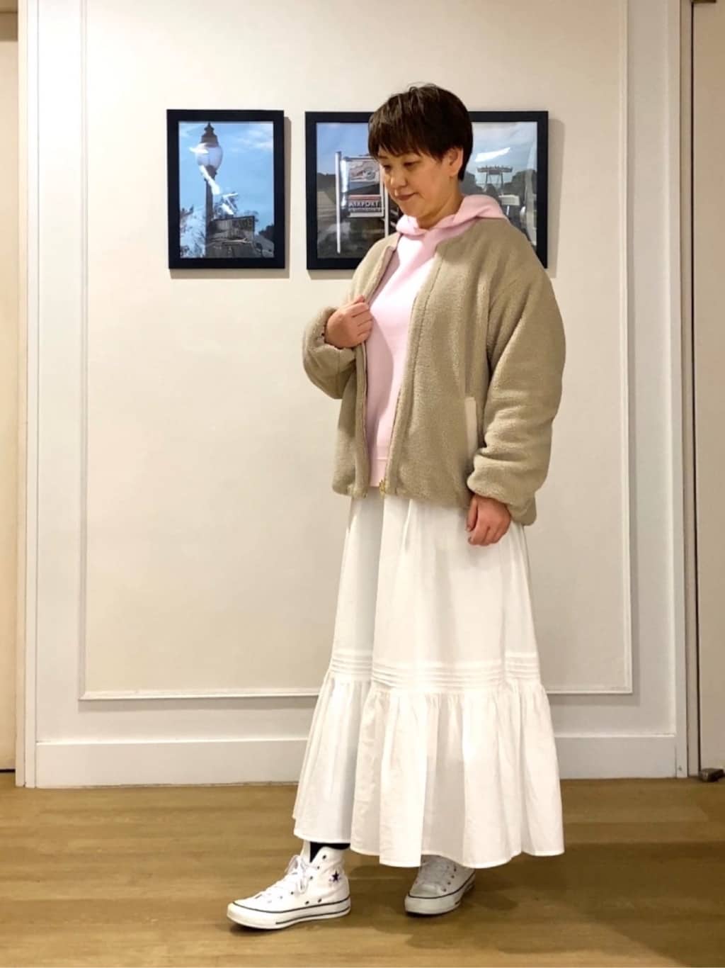 Hiroさんの「Dessin｜【2WAY】リバーシブルタフタボアアウター」を使ったコーディネート