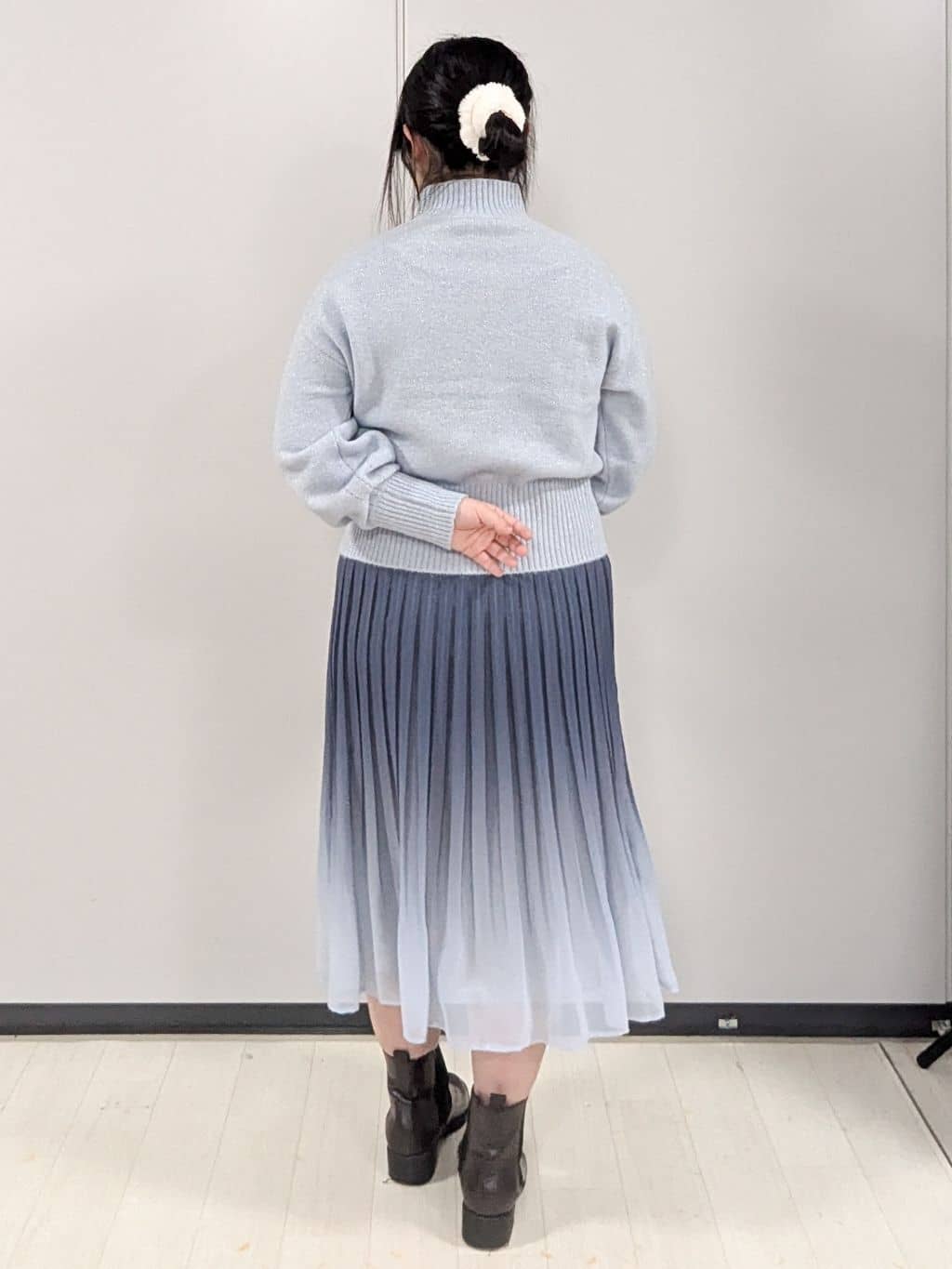 Nonさんの「index｜選べる2丈 ハイネックカラーミックスラメニット【洗濯機OK】」を使ったコーディネート