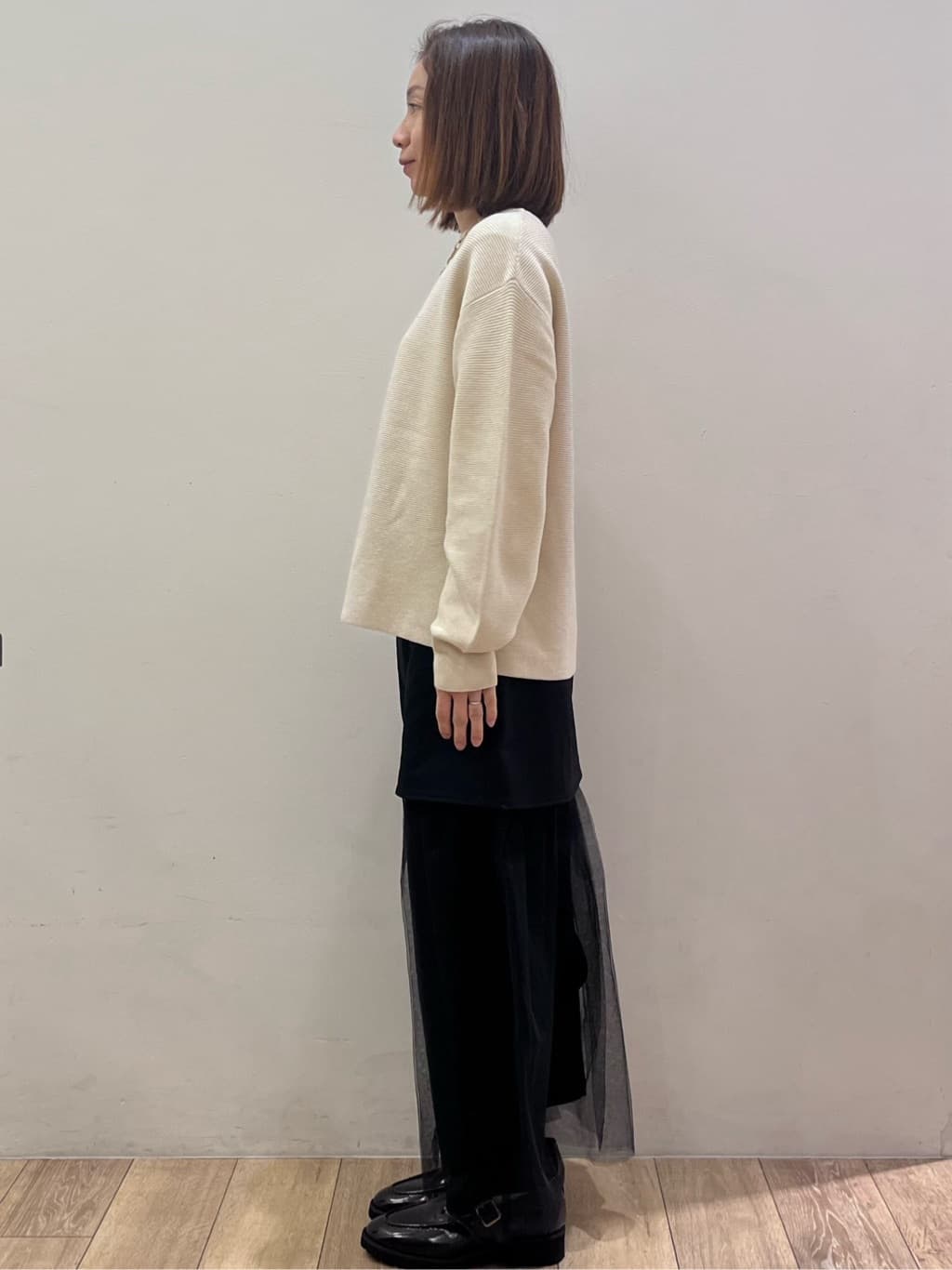 kcさんの「OPAQUE.CLIP｜チュールドッキングデザインスカート【洗濯機OK】」を使ったコーディネート