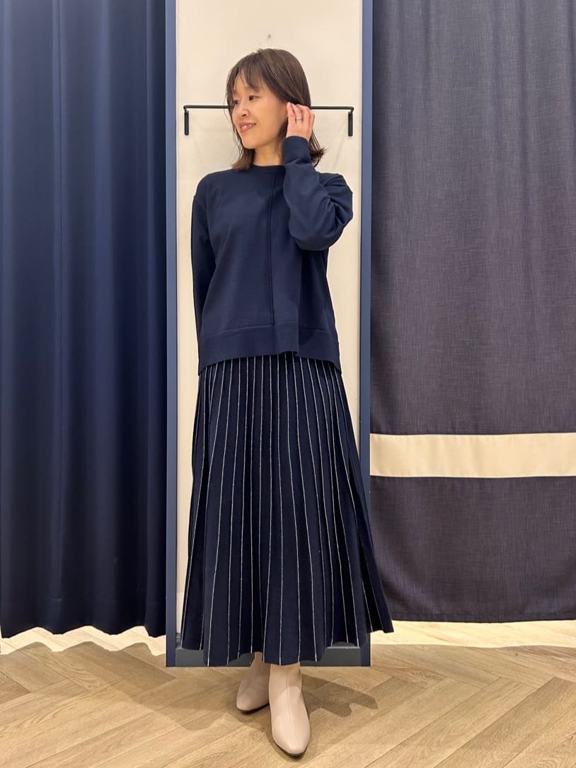 Orikaさんの「grove｜【SETUP可能】冬から春まで心地よく　タック編みオーバーサイズニット」を使ったコーディネート