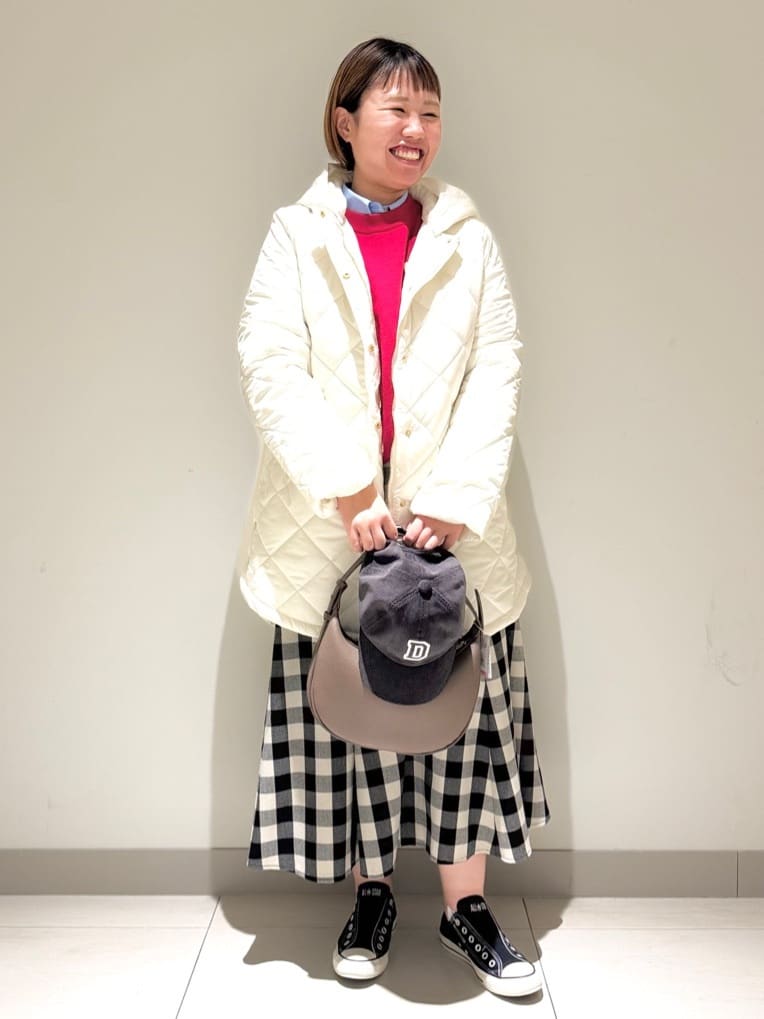 Liriさんの「Dessin｜【洗える】チェック柄起毛フレアスカート」を使ったコーディネート