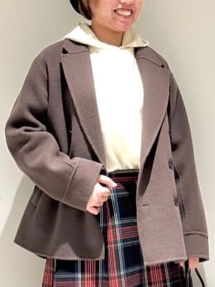 Liriさんの「Dessin｜【洗える】チェック柄起毛フレアスカート」を使ったコーディネート