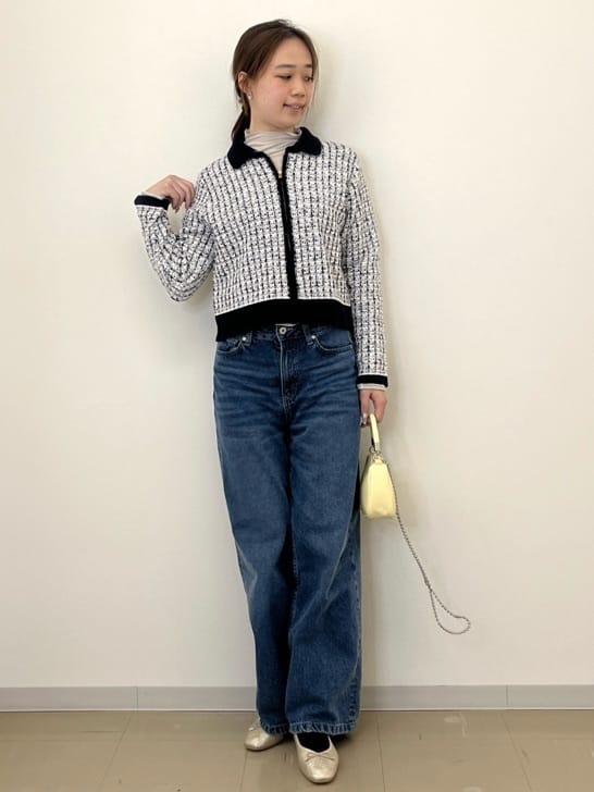 miyuuさんの「OPAQUE.CLIP｜シアーハイネックトップス【洗濯機OK】」を使ったコーディネート