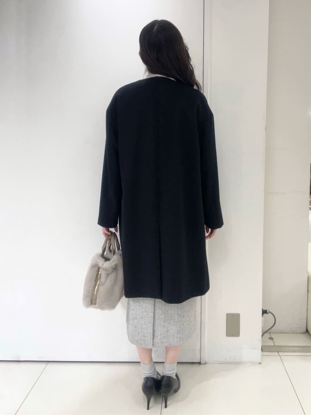 moeさんの「UNTITLED｜【ハイネック/レイヤード/重ね着におすすめ】トリコットベロア シアーインナー」を使ったコーディネート