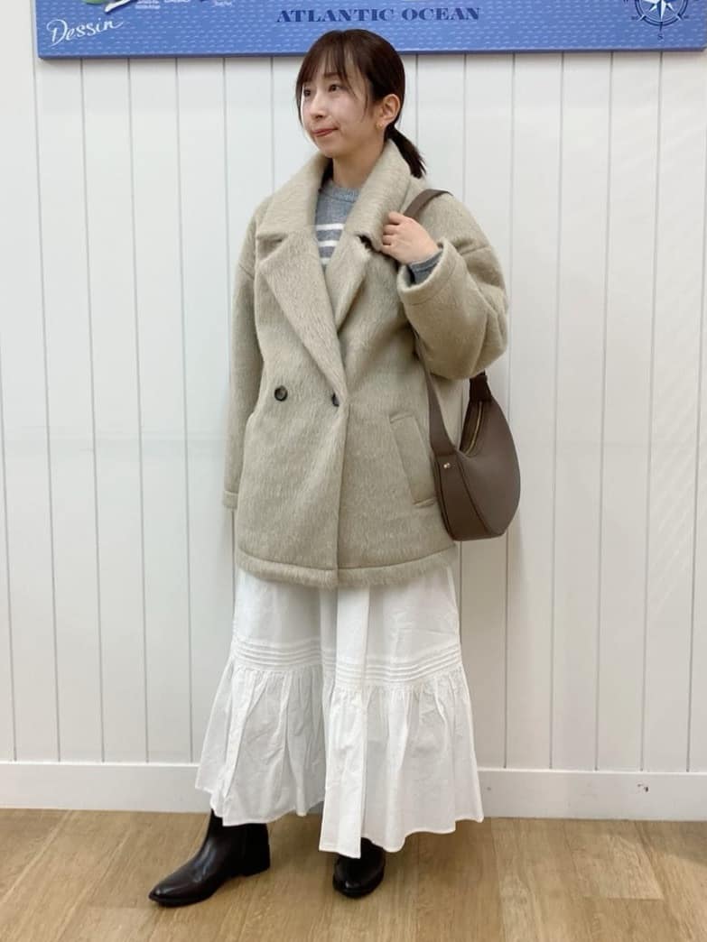 yoshiさんの「Dessin｜シャギーコート」を使ったコーディネート