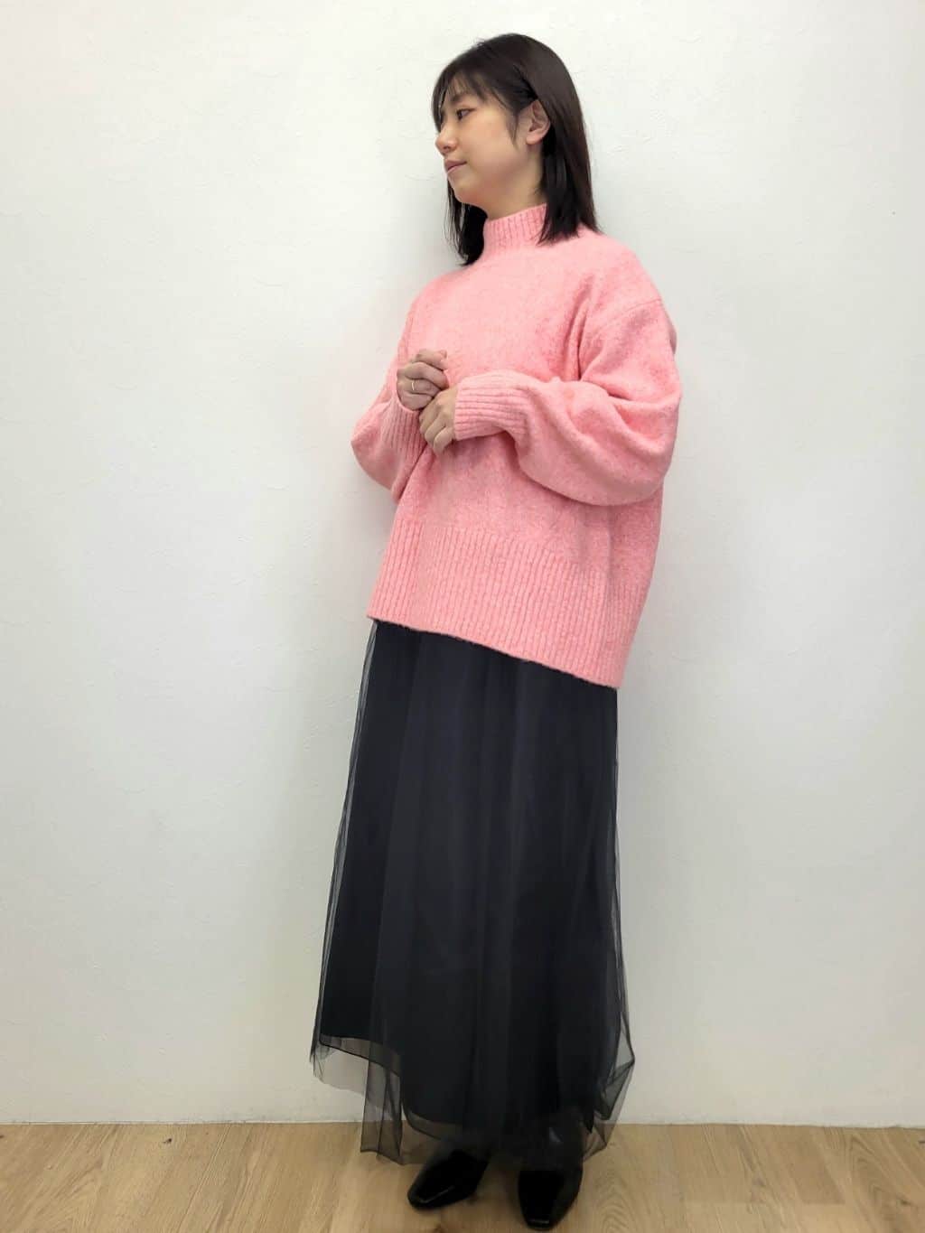 LISAさんの「OPAQUE.CLIP｜ふわふわハイネックニット【洗濯機OK】」を使ったコーディネート