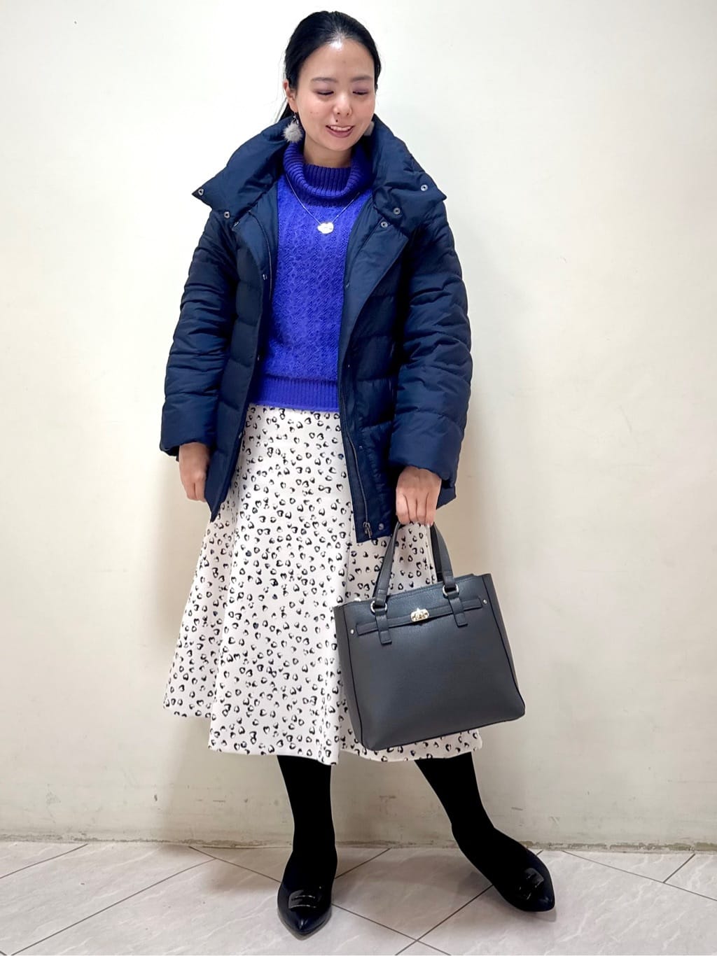 rincoさんの「Reflect｜【SS-4Lサイズ】フーデッドミドルダウンコート」を使ったコーディネート