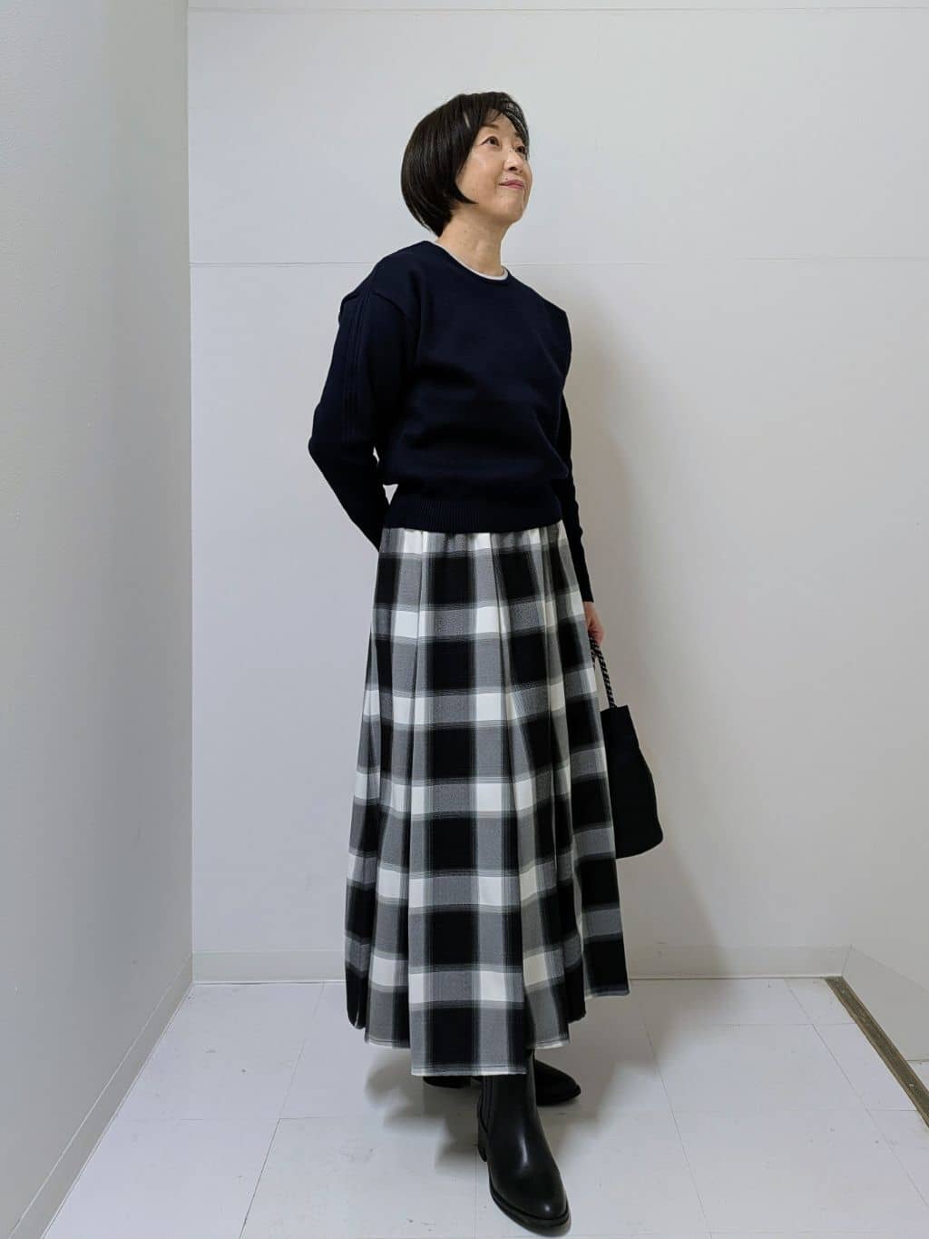 Asaさんの「Dessin｜【洗える】カシミヤブレンドスウェットライクニット」を使ったコーディネート